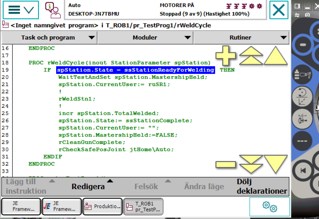 Exempelbild för programmering