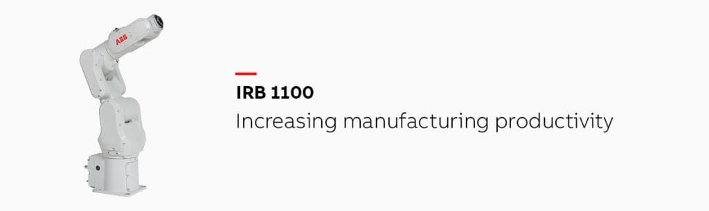 Vit ABB industrirobot från JE Robotteknik och Automation