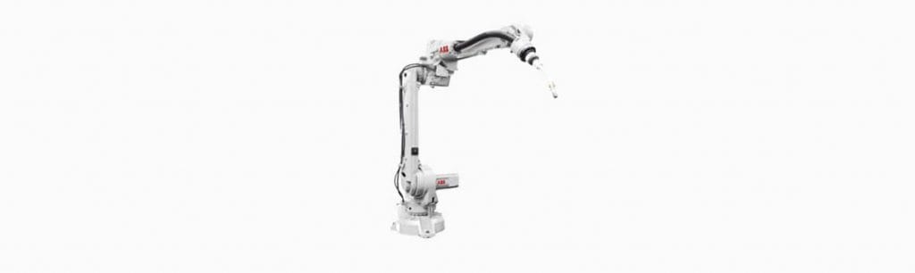 Vit ABB industrirobot från JE robotteknik och automation